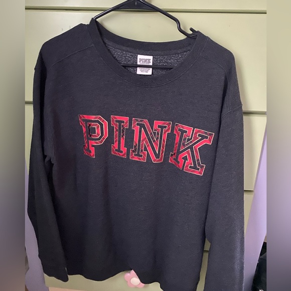 Victoria's Secret Pink Sweatshirt Crew Neck Pullover With Logo - Picture 2 of 3